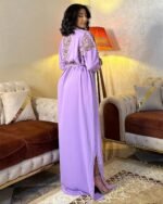 Caftan Lavande Brodé – Image 2