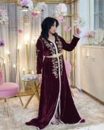 Caftan Velours Bordeaux – Image 2