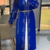 Caftan Bleu Royal Brodé